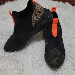 Steve Madden Camouflage and Leopard Print Sneakers